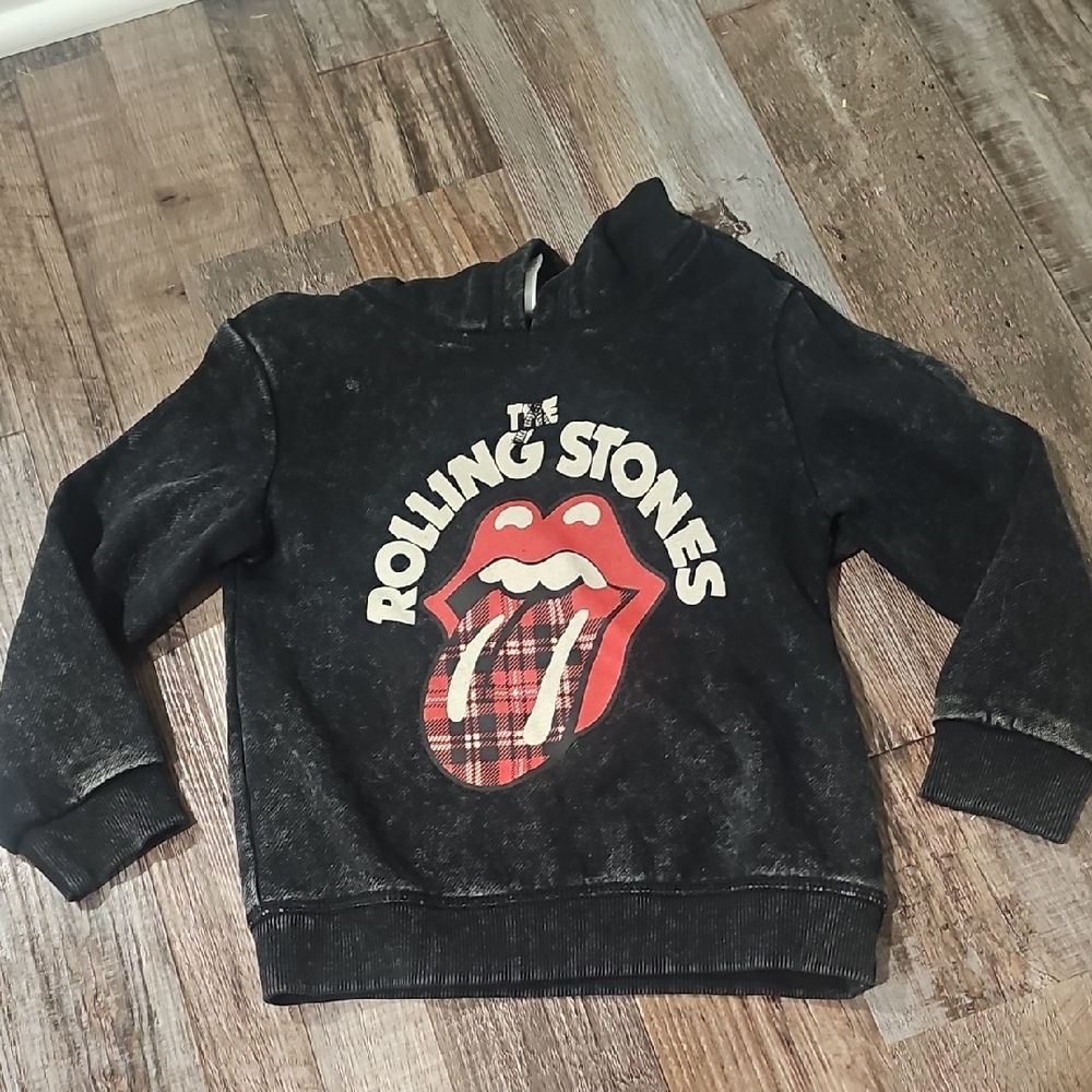 The Rolling Stones Black Sweatshirt with Red Logo